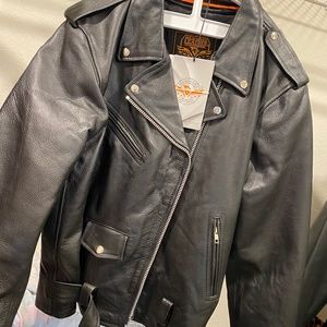 Woman’s Leather Motorcycle Jacket
